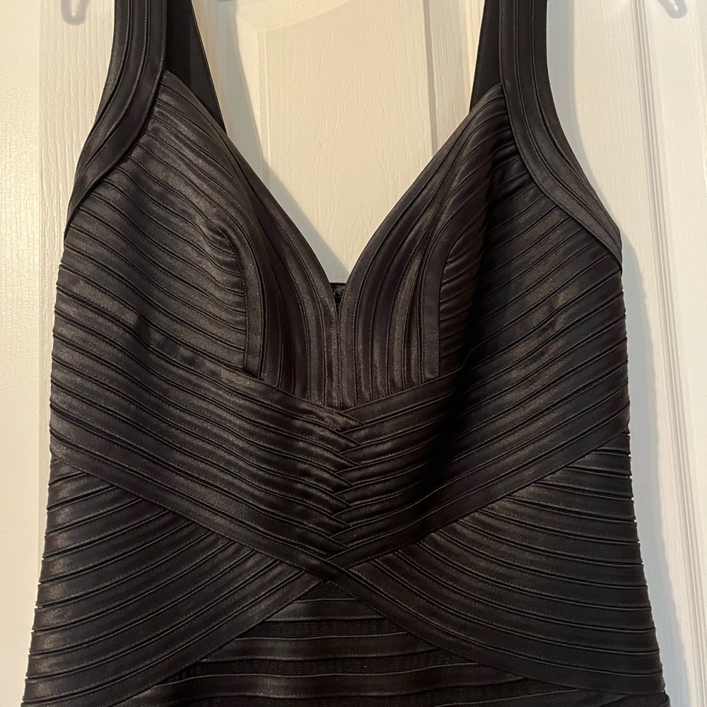 BCBG Black floor length gown. Size 6.